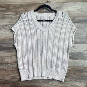 Joie Sweater Vest Women’s Size Medium Cable Knit Sleeveless Cream